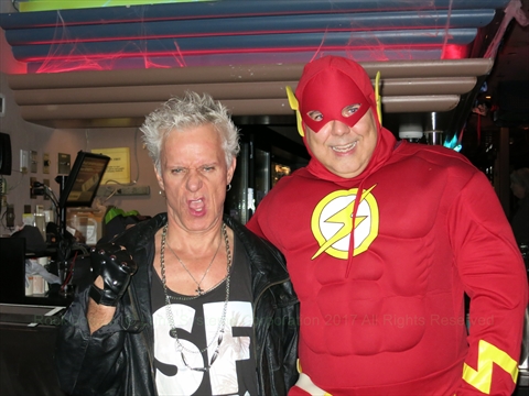Paul with Stan at Halloween Karaoke